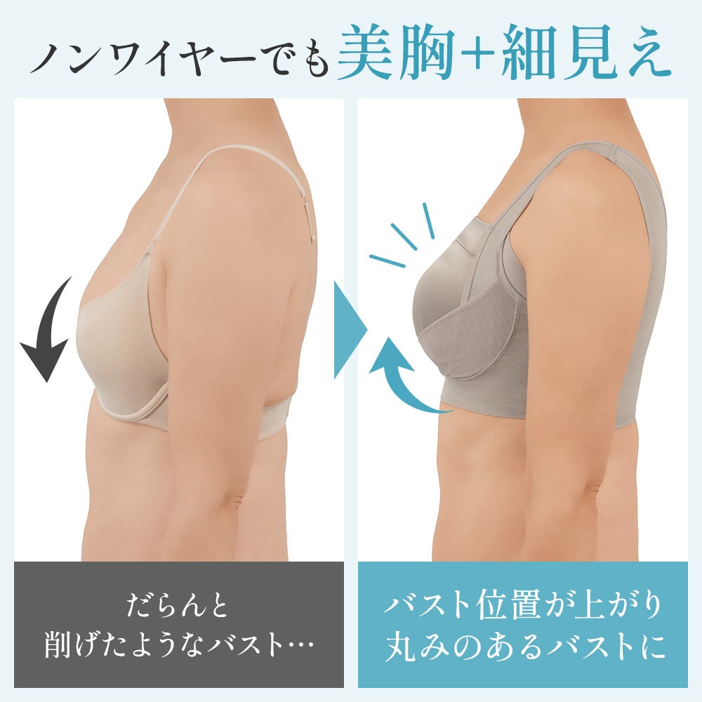 ノンワイヤーでも美胸＋細見え